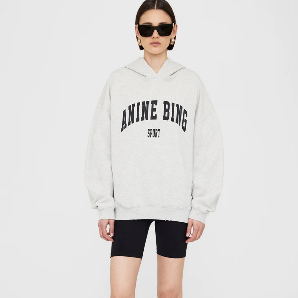 Anine Bing Harvey Sweatshirt in Heather Grey